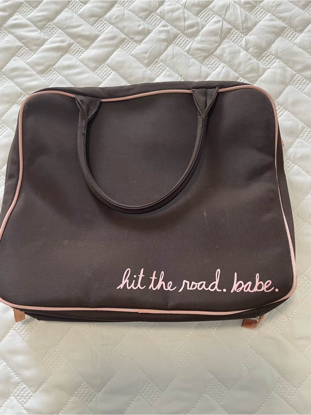 Hit the Road Babe Brown Travel Tote